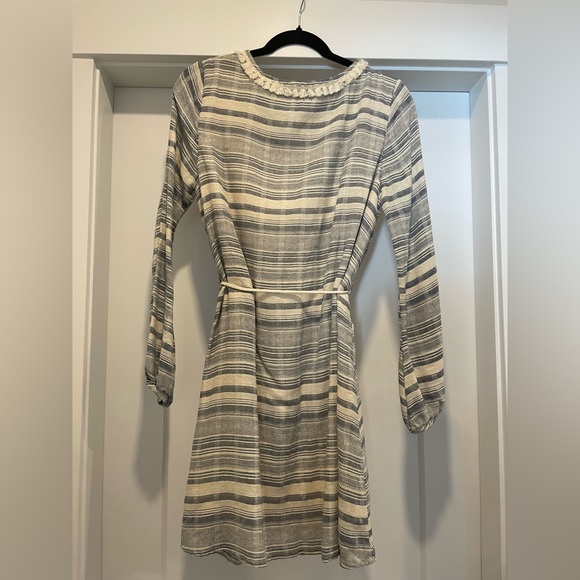 Boho stripped dress with beaded rope tie around waste - Picture 4 of 5